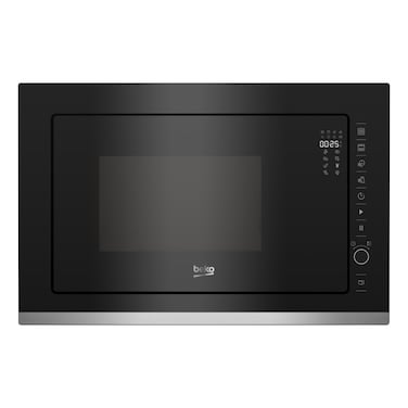 Beko 60cm Builtin Microwave Oven, Grill Function, 25 litres Capacity, Interior Light,Digital Timer,Child lock, Auto-Weight Defrost, BMGB 25333 X(Black)