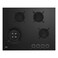 Beko 60cm Builtin Gas Hob, Full Safety, 4 High Efficiency Gas Burner, Cast Iron Pan Support, Integrated Ignition, HINW 64229 B65(Black Glass Colour)