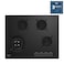 Beko 60cm Builtin Gas Hob, Full Safety, 4 High Efficiency Gas Burner, Cast Iron Pan Support, Integrated Ignition, HINW 64229 B65(Black Glass Colour)
