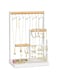 ELECDON Jewelry Organizer with Earring Tray and 10 Hooks, 4-Tier Necklace Display Stand for Earrings, Watches, Bracelets, and Rings - White Storage Solution