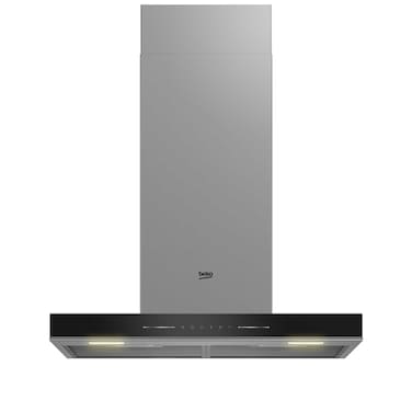 Beko 60cm T Shape Chimney Hood, Intensive Ventilation Capacity 710 m&sup3;h, BHCB66741BBHS, Black