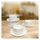 Stack Tea Cup and Saucer Set 230ml 6 PCS