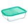 Luminarc Keep 'N' Box Rectangular Food Storage Container Lagon 380ml