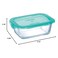 Luminarc Keep 'N' Box Rectangular Food Storage Container Lagon 1.97L