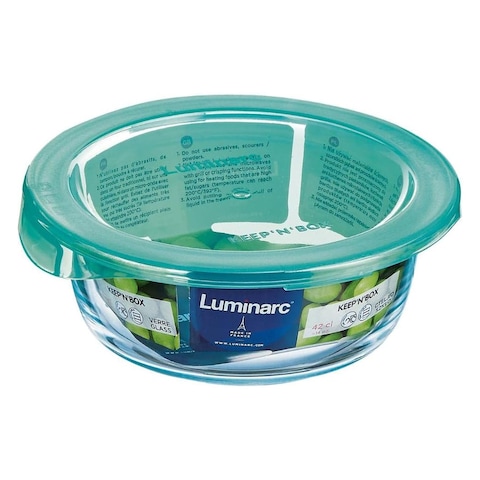 Luminarc Keep &#39;N&#39; Box Round Food Storage Container Lagon 420ml