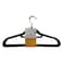 Eco Home Plastic Velvet Hanger with Tie Bar 42cm 6 PCS
