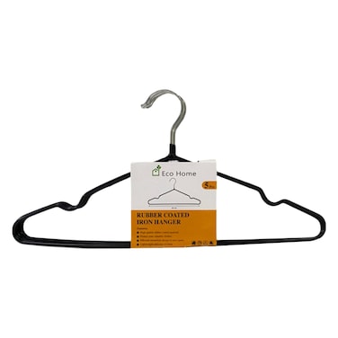 Eco Home Rubber Coated Iron Hanger Assorted 40cm 5 PCS