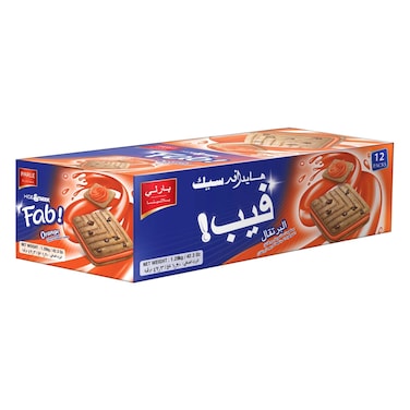 بارلي هايد أند سيك فاب! كوكيز ساندويتش بنكهة البرتقال رقائق الشوكولاته 100 غرام حزمة من 12 قطعة