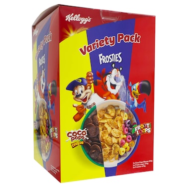 Kellogg's Chocos Coco Pops and Frosties Corn Flakes and Frooti Loops Breakfast Cereal 330g+470g+375g