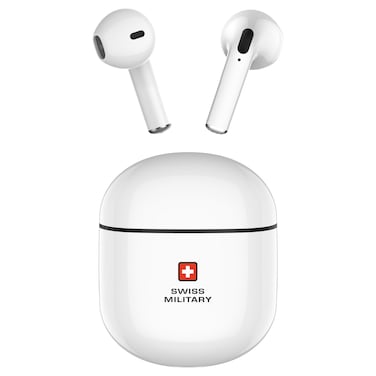 سويس ميليتاري فيكتور 5 ترولي سماعات الأذن اللاسلكية بتقنية البلوتوث داخل الأذن - أبيض