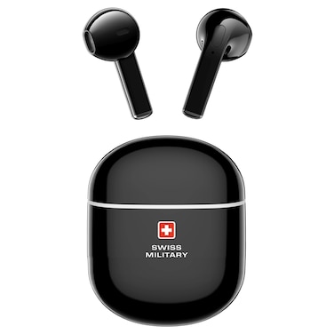Swiss Military Victor 5 Truly Wireless Bluetooth In-Ear Earbuds Black