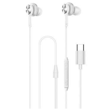 Cellairis Rush USB-C Wired In-Ear Earphones White