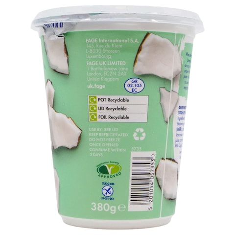 Fage Fruits Greek Strained Yoghurt Coconut 380g