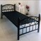 INFINI HOMES Metal Bed Frame, Black, Single Size