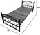 INFINI HOMES Metal Bed Frame, Black, Single Size