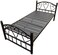 INFINI HOMES Metal Bed Frame, Black, Single Size