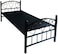 INFINI HOMES Metal Bed Frame, Black, Single Size