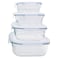 Jura Square Shaped Food Container Set 4 PCS