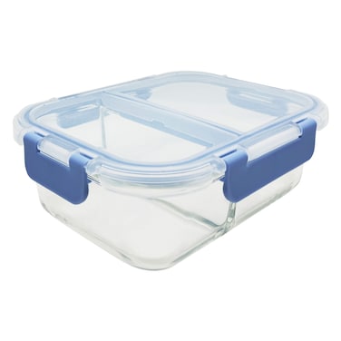 حافظ طعام زجاجي مع 2 حجرة حفظ الطعام 1000 ملل