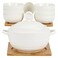 Shallow S&amp;A Soup Set with Bamboo Stand 15 PCS