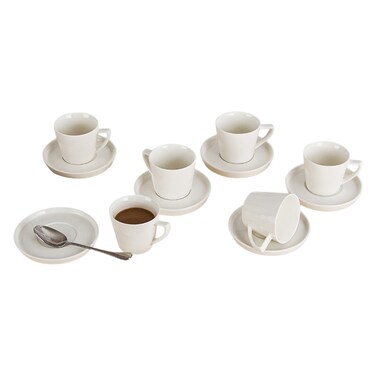 أوليفا طقم فنجان وصحن قهوة 90 ملل 12 قطعة