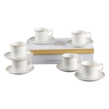Shallow By S&amp;A Lara Coffee Cup and Saucer Set 90ml 12 PCS