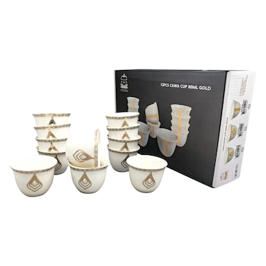 Shallow S&amp;A Nyla Coffee Cup and Saucer Set 90ml 12 PCS