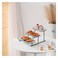 3 Tier Rectangular Plate with Black Stand
