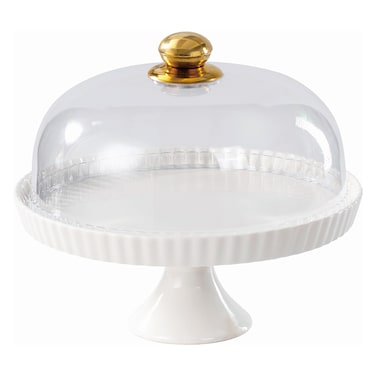 Cake Plate with Plastic Lid