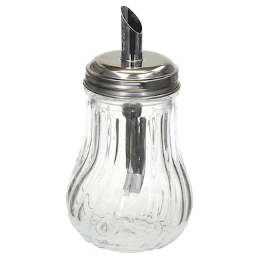 موزع التوابل والسكر الزجاجي .