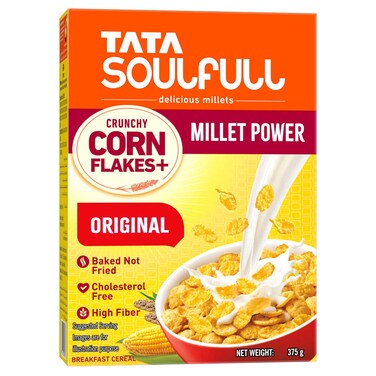 Tata Soulfull Crunchy Corn Flakes Plus Millet Power Original 375g