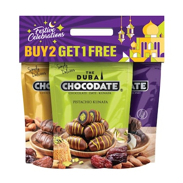 Chocodate Chocolate Covered Date with Pistachio Kunafa 80g Assorted