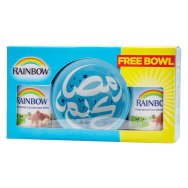 رينبو حليب  مكثف محلى مع وعاء 397 غرام حزمة من 2