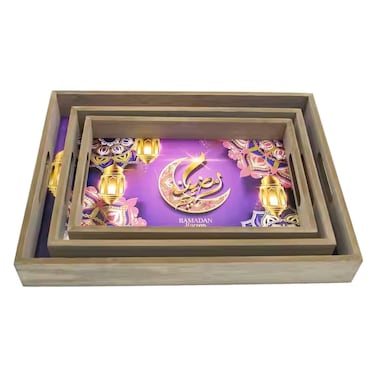 Wooden Tray Set AK-80281-P 40x30cm