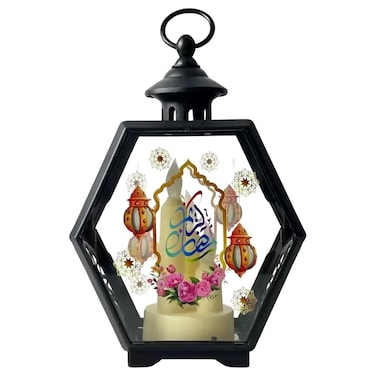Plastic Decorative LED Lantern AD-32084-P 14x20cm