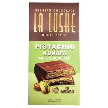 La Lushe Pistachio Kunafa Milk Chocolate, 200g