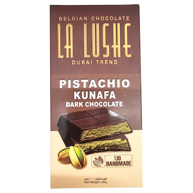 La Lushe Pistachio Kunafa Dark Chocolate, 200g