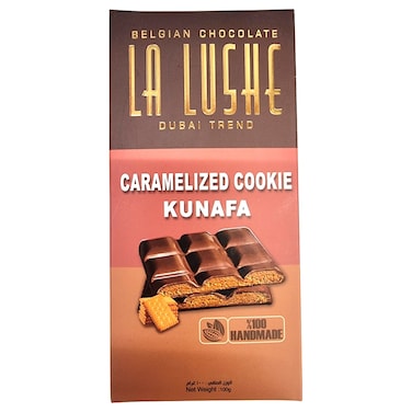 La Lushe Crunchy Caramelized Cookie Kunafa Chocolate, 200g