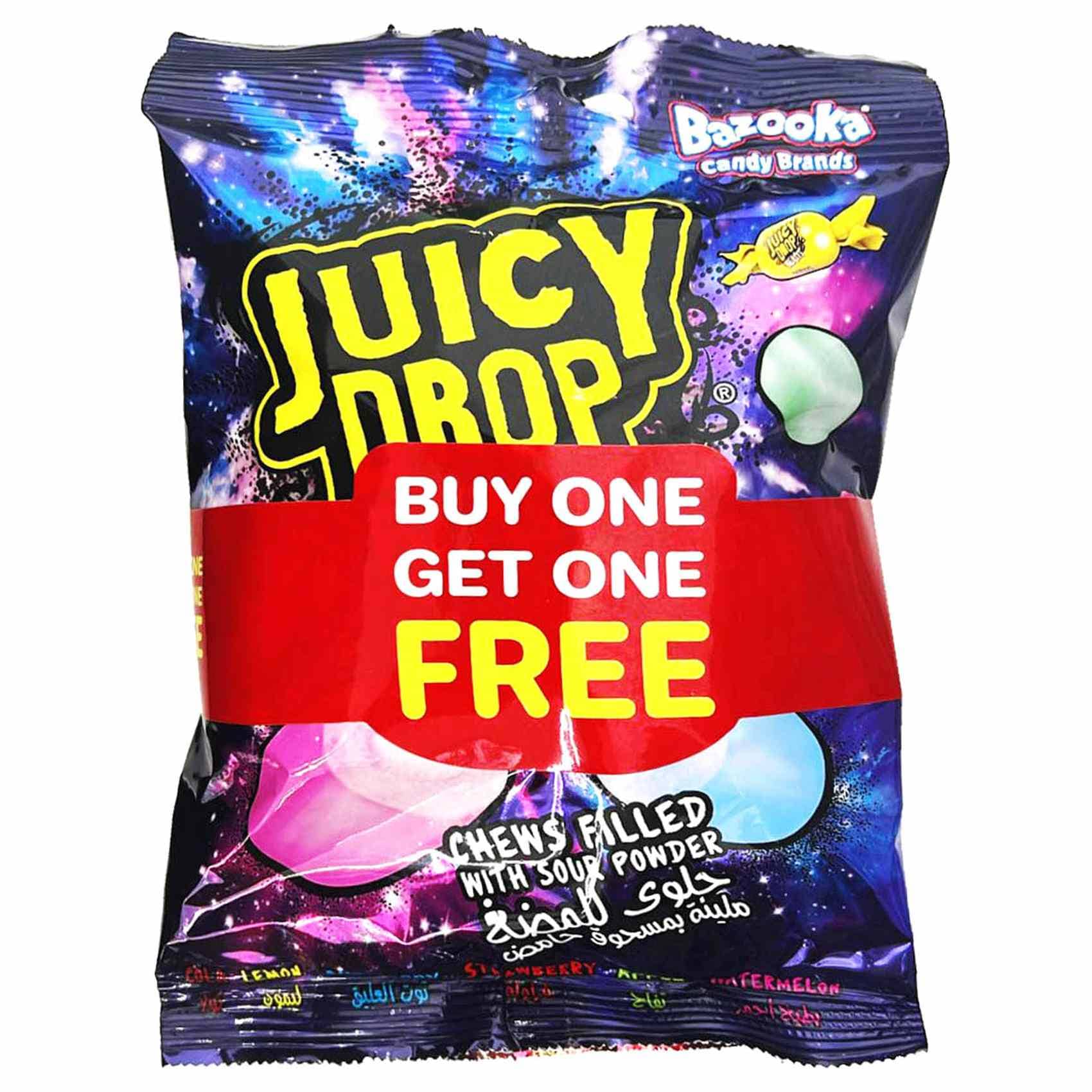 Buy Bazooka Juicy Drop Blast Tropical Chews Filled with Sour 