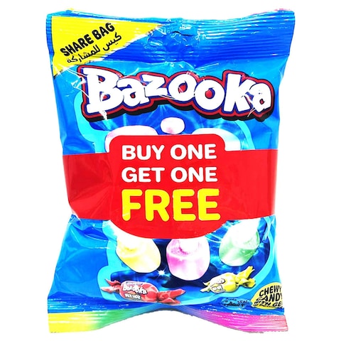 Bazooka Mix-Upz Splash Fruit Chewy Candy Share Bag 120g Pack of 2