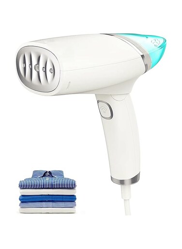 Gywjioy Clothes Steamer,Compact and foldable Handheld Steamer,for Clothes Travel Steamer with Fast Heat-up Detachable Water Tank Bue ，Handheld Garment Steamer(White)