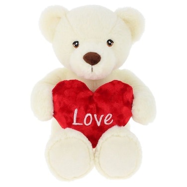 Keel Toys Keeleco Barney Bear with Heart Cream 20cm
