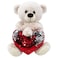 دب محشو مع قلب مرصع بالترتر  25 سم