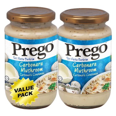 Prego Carbonara Mushroom Pasta Sauce 350g Pack of 2