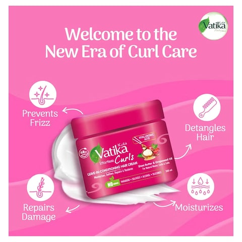 Dabur Vatika Effortless Curls Leave-in-Conditioning Hair Cream 300ml