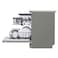 LG QuadWash Freestanding Dishwasher, DFC513FV, 14 Place Settings, Turbo Cycle, Platinum Silver