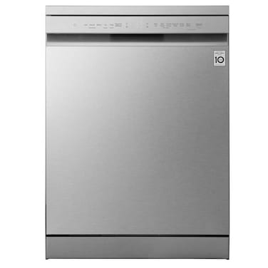 LG QuadWash Freestanding Dishwasher, DFC513FV, 14 Place Settings, Turbo Cycle, Platinum Silver