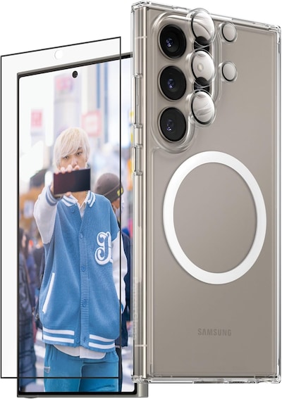 Care By Panzerglass Fashion 3-In-1 Bundle Clear, Urban Combat Case + Screen Protector + Camera Lens Protector For Samsung Galaxy S25 Ultra, Full Protection, Slim Design, Durable & Scratch-Resistant