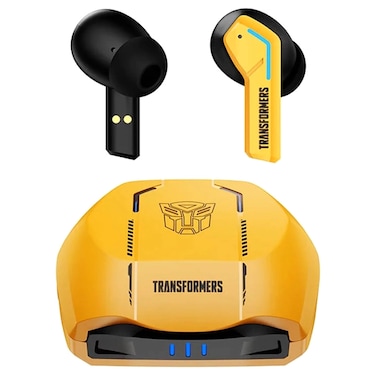 Transformers Truly Wireless Bluetooth In-Ear Earbuds with Charging Case TFT06, Yellow