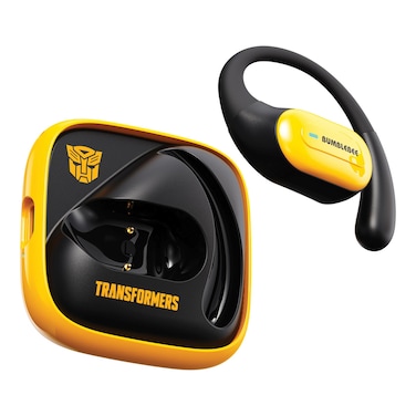 Transformers Bumble Bee Truly Wireless Bluetooth Open-Ear Earphones with Charging Case TF-T59, Yellow